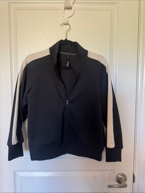 SKIMS Black Crop zip up